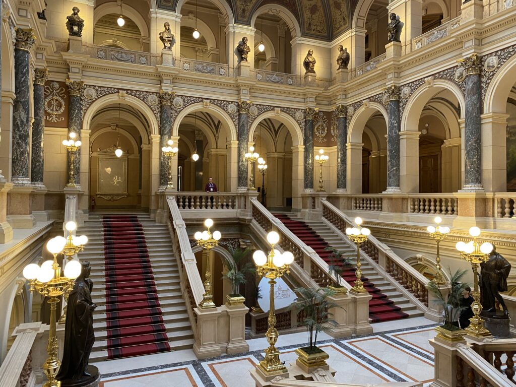 Impressive interior of the National Museum in Prague